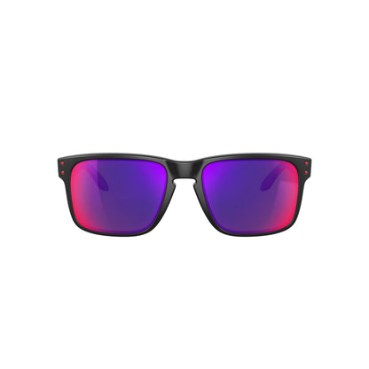 Occhiali da sole Oakley Holbrook OO9102 910236 Matte Black Red Iridium