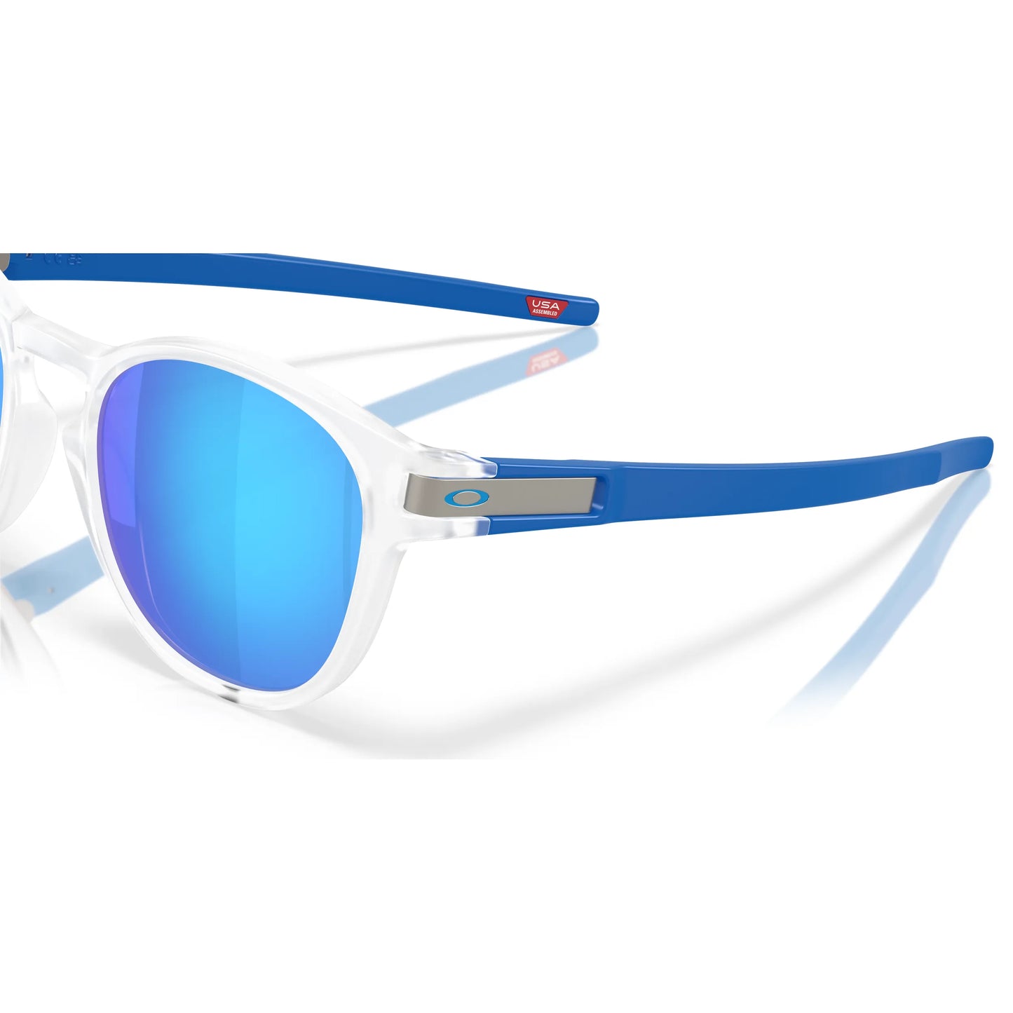 Occhiali da sole Oakley Latch OO9265 926576 Trasparente Opaco Prizm Sapphire rotondi