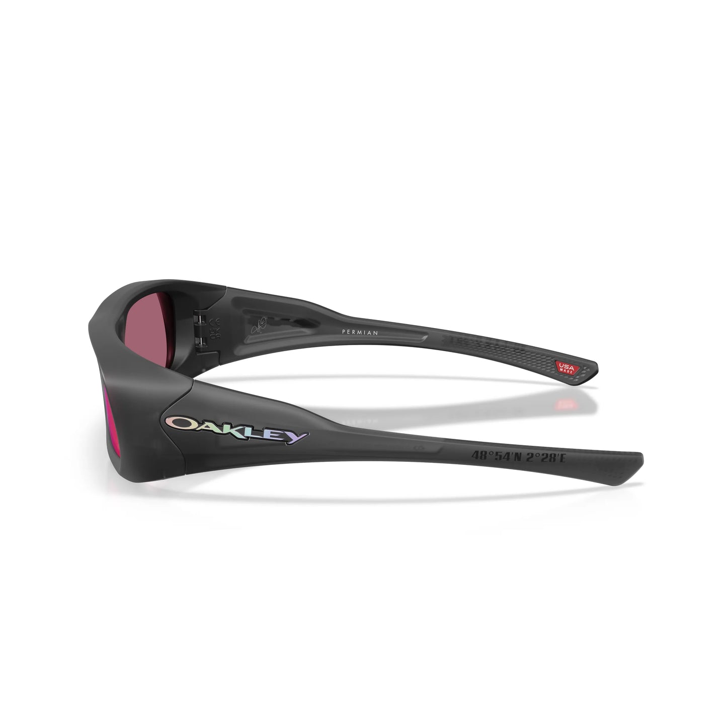 Occhiali da sole Oakley Permian OO9520 952007 Black Ink Opaco Violet rettangolari
