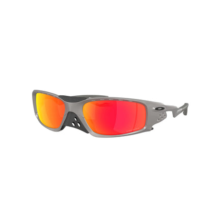 Occhiali da sole Oakley Plantaris Square OO9529 952905 Titanium Prizm Ruby