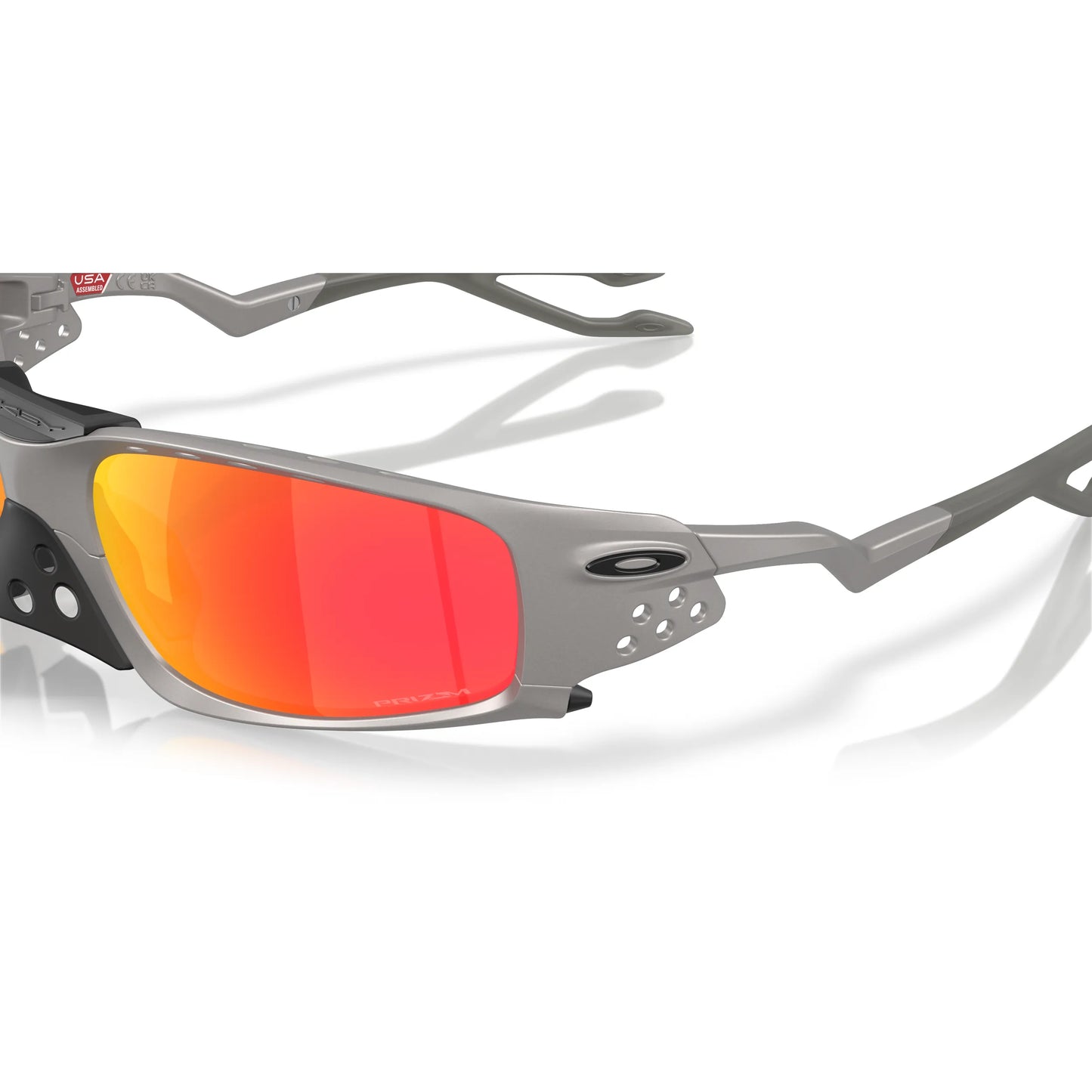 Occhiali da sole Oakley Plantaris Square OO9529 952905 Titanium Prizm Ruby
