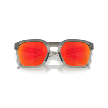 Occhiali da sole Oakley HSTN SQ OO9533 953302 Grigio Fumo Opaco Prizm Ruby squadrati