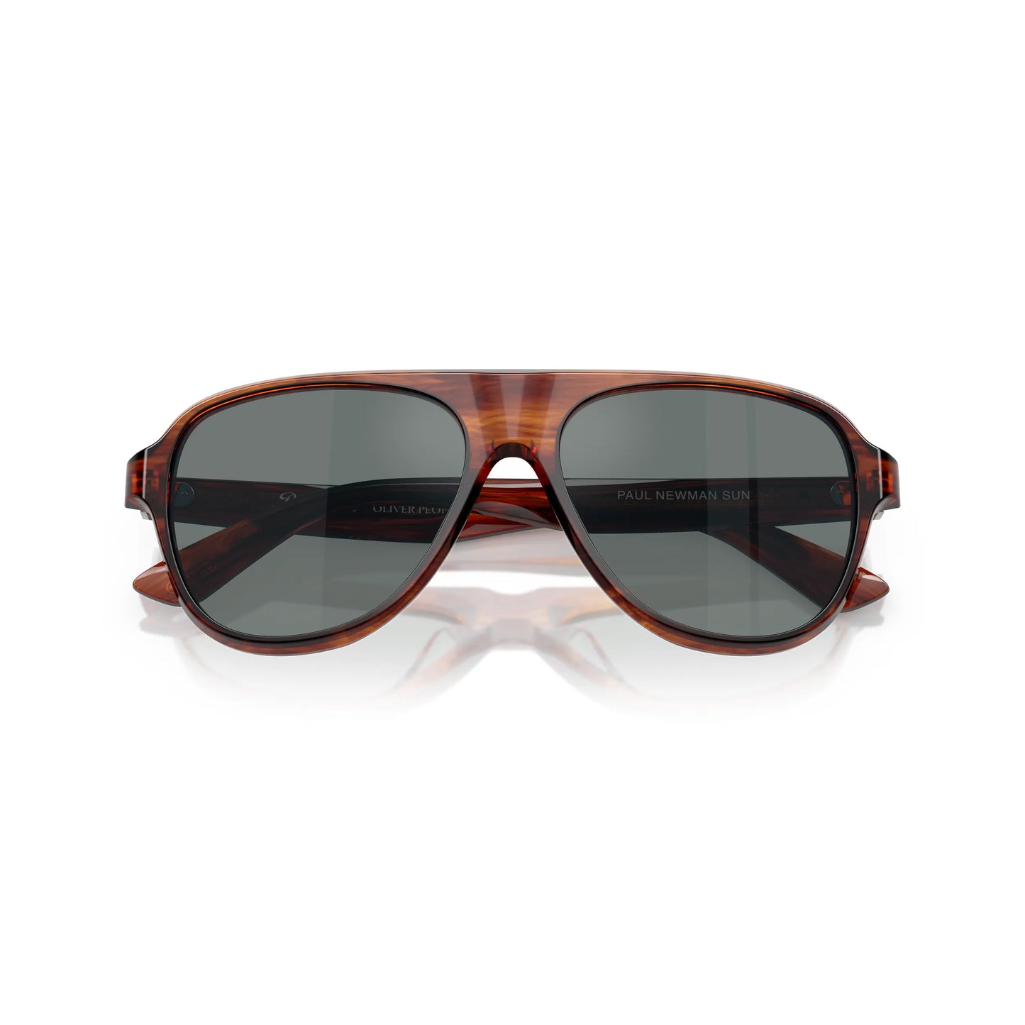 Lunettes de soleil Oliver Peoples OV5581SU 1721W5 Paul Newman Dark Amber Royal Blue aviateur