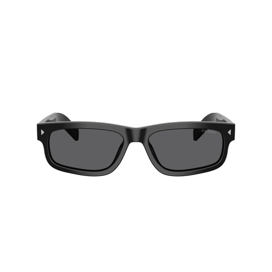 Lunettes de soleil rectangulaires Prada PR B11S 16K731 Black Grey