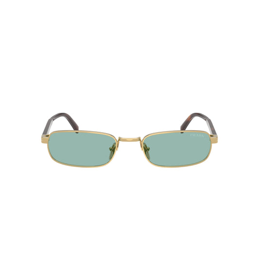 Lunettes de soleil rectangulaires Prada PR B54S 5AK40K Or Vert Pétrole