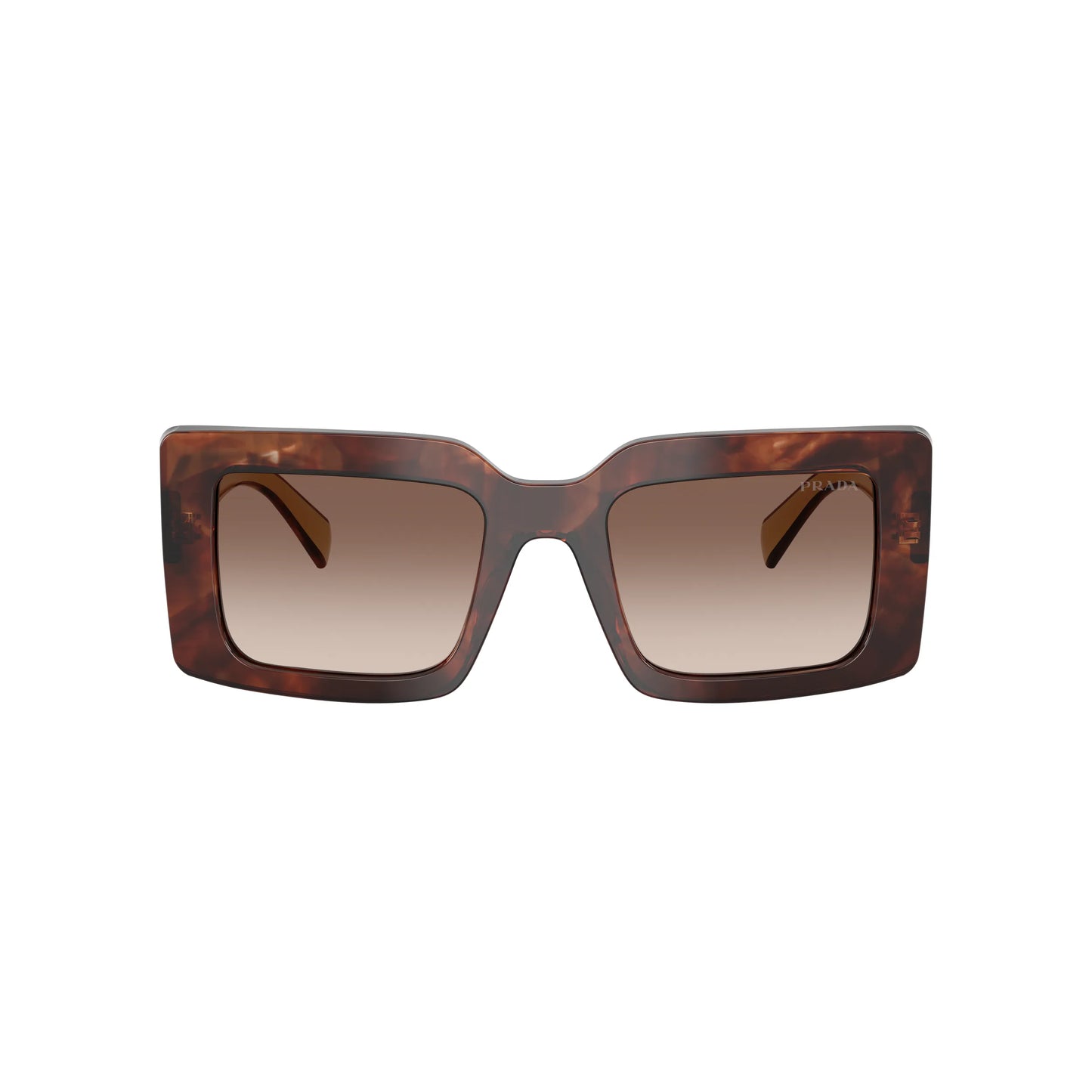 Occhiali da sole Prada PR D01S 00K10S Caramello Tartarugato Brown Gradient rettangolari