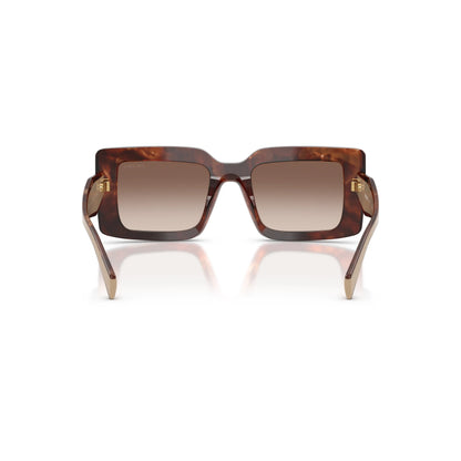 Occhiali da sole Prada PR D01S 00K10S Caramello Tartarugato Brown Gradient rettangolari