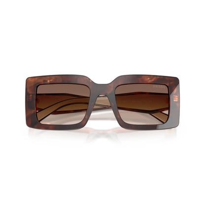 Occhiali da sole Prada PR D01S 00K10S Caramello Tartarugato Brown Gradient rettangolari