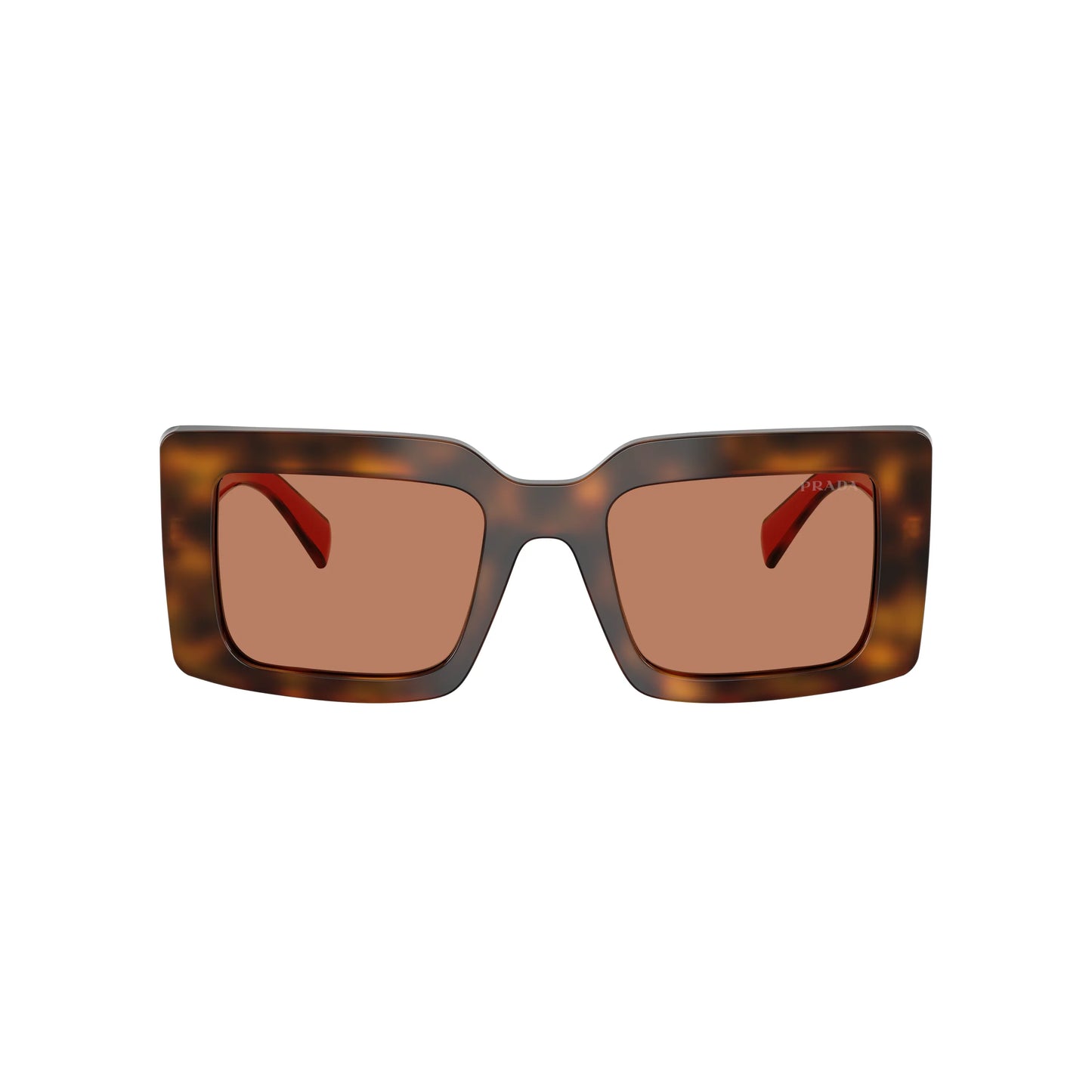 Lunettes de soleil Prada PR D01S 01K90Q Juniper Tortoise Cotto Brown rectangulaires