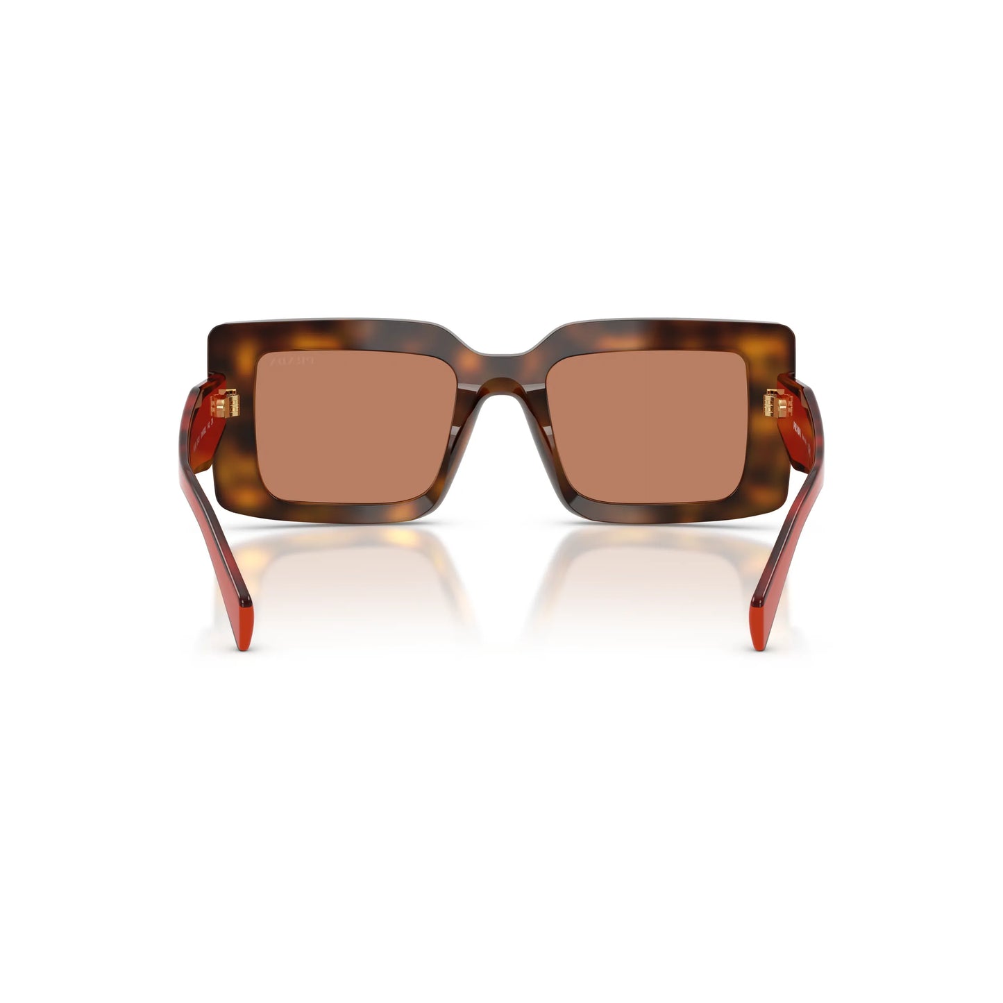 Lunettes de soleil Prada PR D01S 01K90Q Juniper Tortoise Cotto Brown rectangulaires