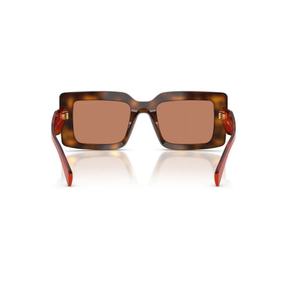 Lunettes de soleil Prada PR D01S 01K90Q Juniper Tortoise Cotto Brown rectangulaires