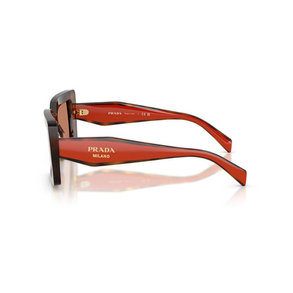 Lunettes de soleil Prada PR D01S 01K90Q Juniper Tortoise Cotto Brown rectangulaires