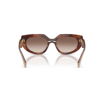 Occhiali da sole Prada PR D02S 00K10S Caramello Tartarugato Brown Gradient ovali