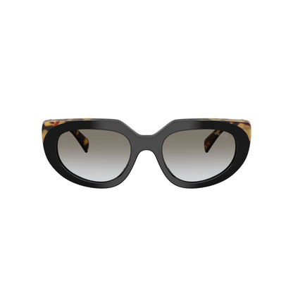Occhiali da sole Prada PR D02S 0CD80L Nero Tartarugato Medio Grey Gradient ovali