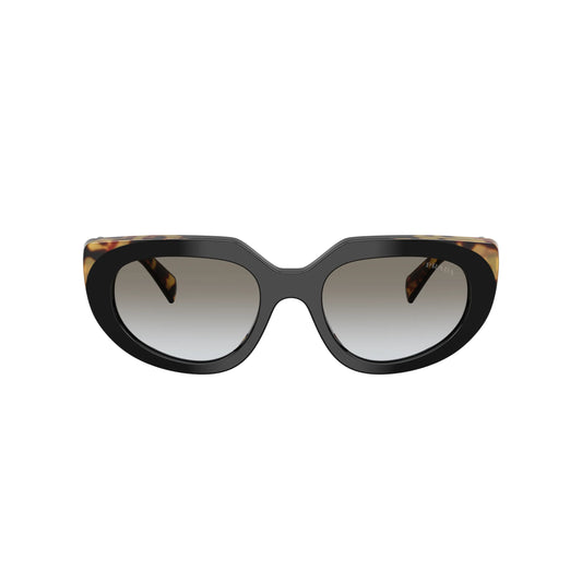 Lunettes de soleil Prada PR D02S 0CD80L Noir Écaille Moyen Gris Dégradé ovales