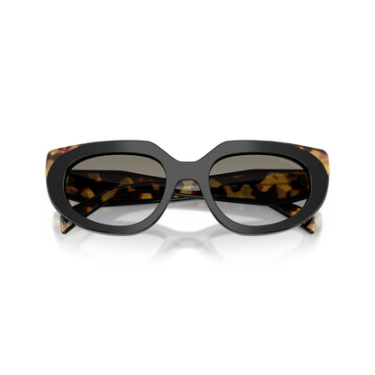 Occhiali da sole Prada PR D02S 0CD80L Nero Tartarugato Medio Grey Gradient ovali