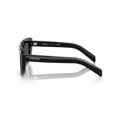 Occhiali da sole Prada PR D07S 16K08Z Black Grey rettangolari