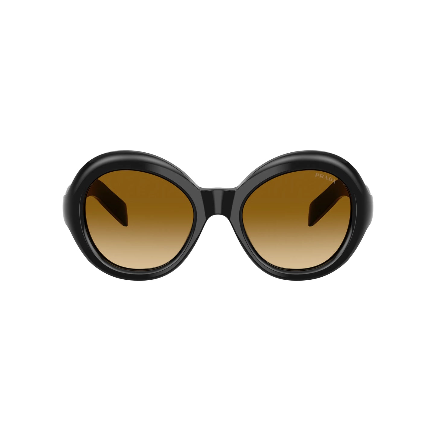 Occhiali da sole Prada PR D08SU 16K10X Black Yellow Brown Gradient rotondi