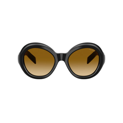 Occhiali da sole Prada PR D08SU 16K10X Black Yellow Brown Gradient rotondi