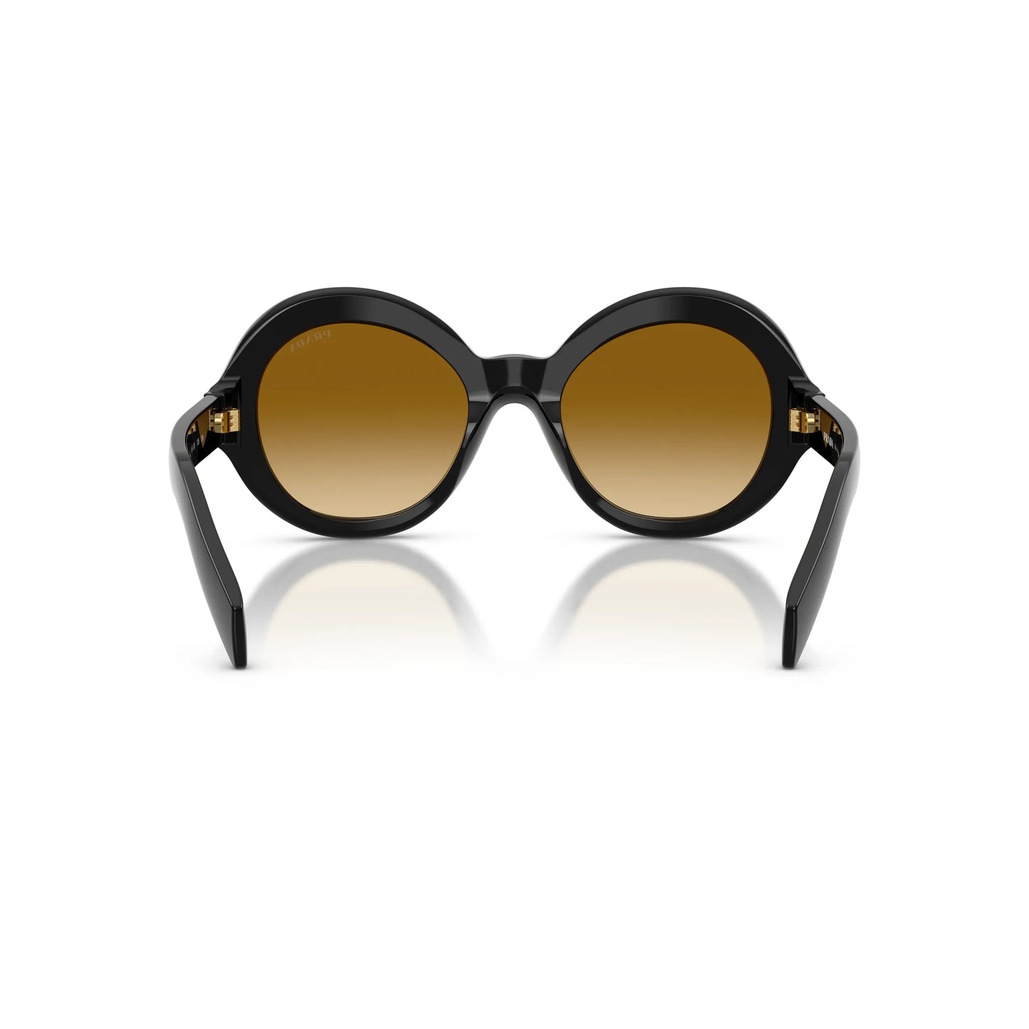 Occhiali da sole Prada PR D08SU 16K10X Black Yellow Brown Gradient rotondi
