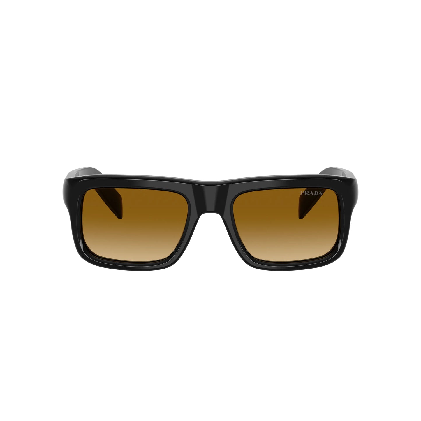 Occhiali da sole Prada PR D11S 16K10X Black Yellow Brown Gradient rettangolari