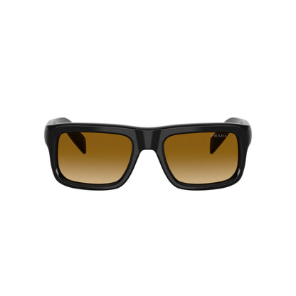 Occhiali da sole Prada PR D11S 16K10X Black Yellow Brown Gradient rettangolari