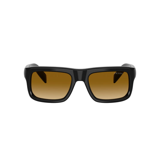 Lunettes de soleil Prada PR D11S 16K10X Black Yellow Brown Gradient rectangulaires