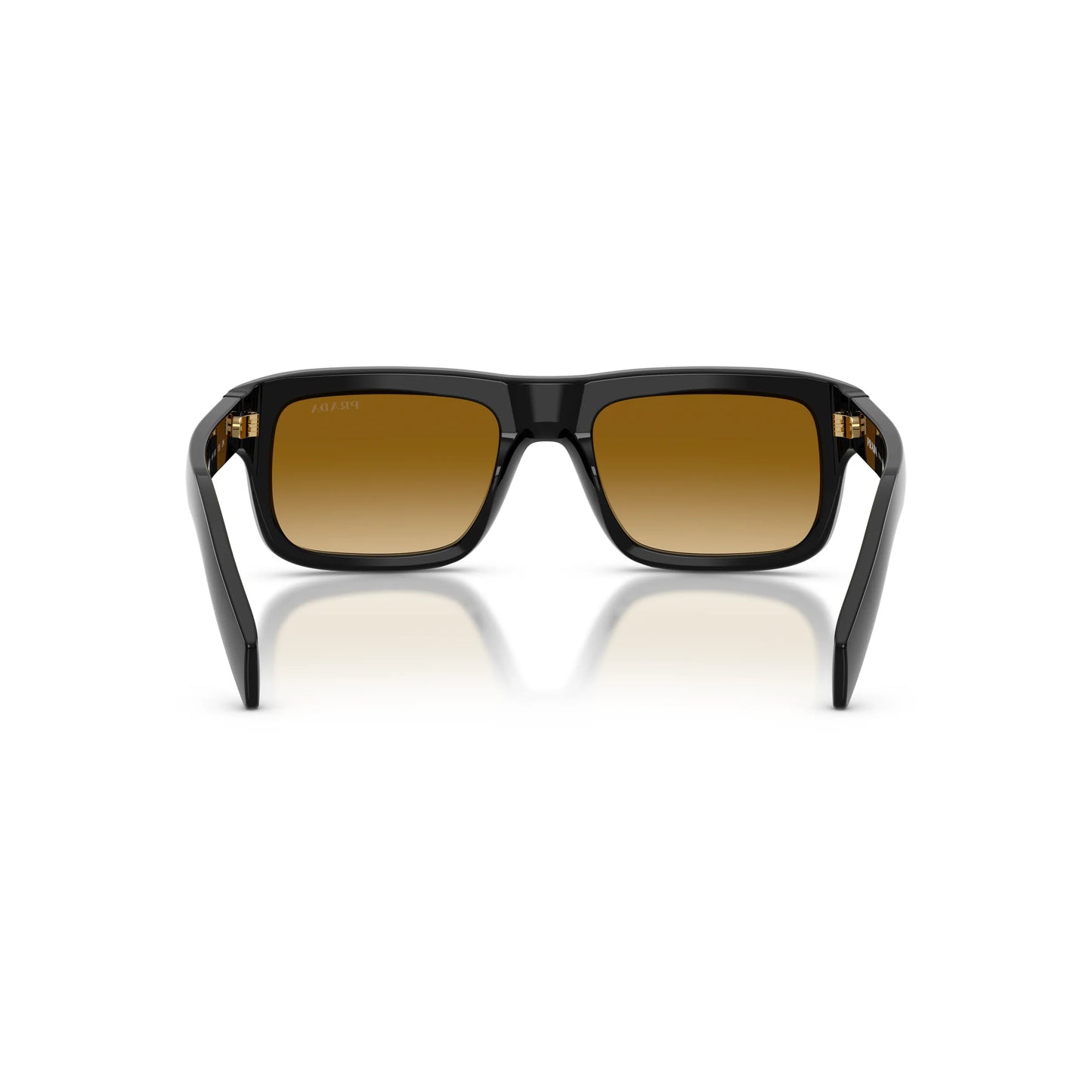 Occhiali da sole Prada PR D11S 16K10X Black Yellow Brown Gradient rettangolari