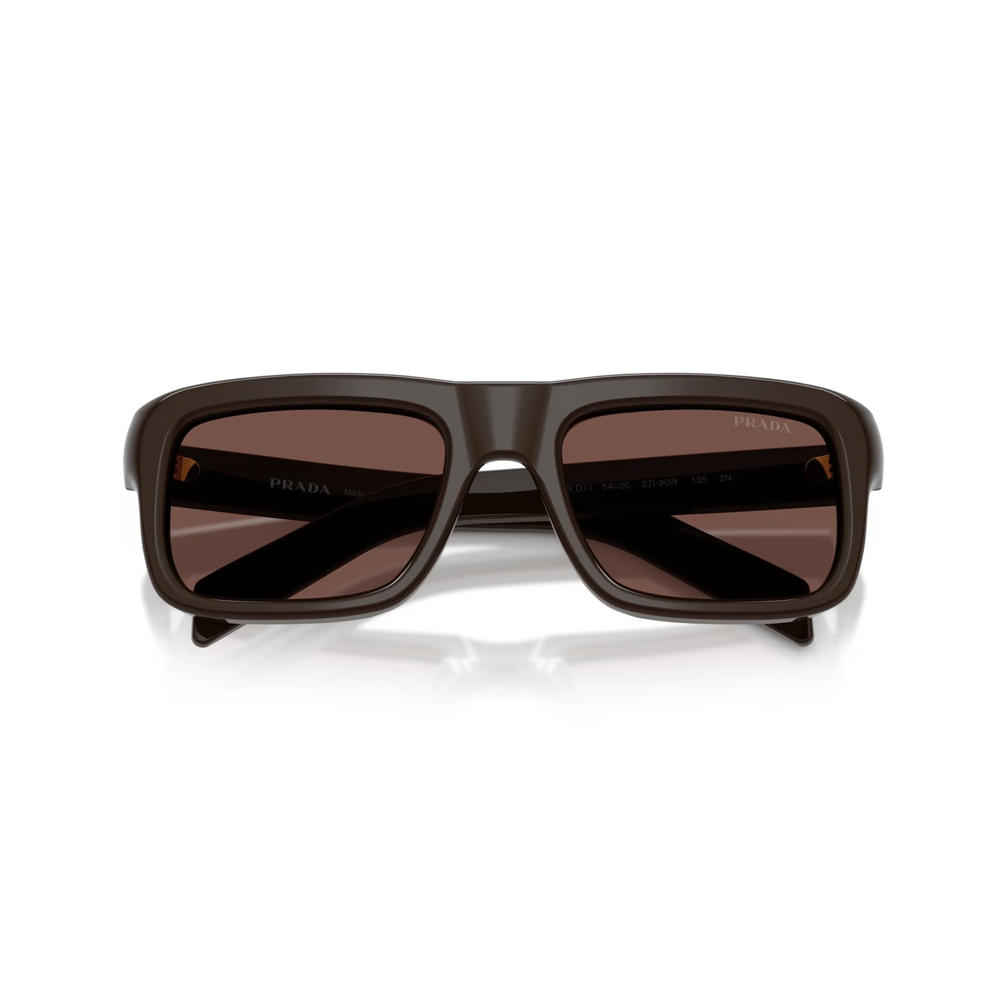 Occhiali da sole Prada PR D11S 27I90W Cigar Chocolate Black rettangolari