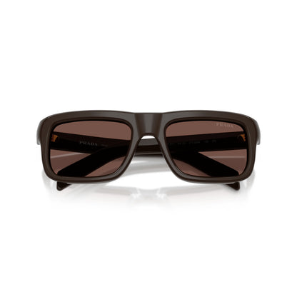 Occhiali da sole Prada PR D11S 27I90W Cigar Chocolate Black rettangolari