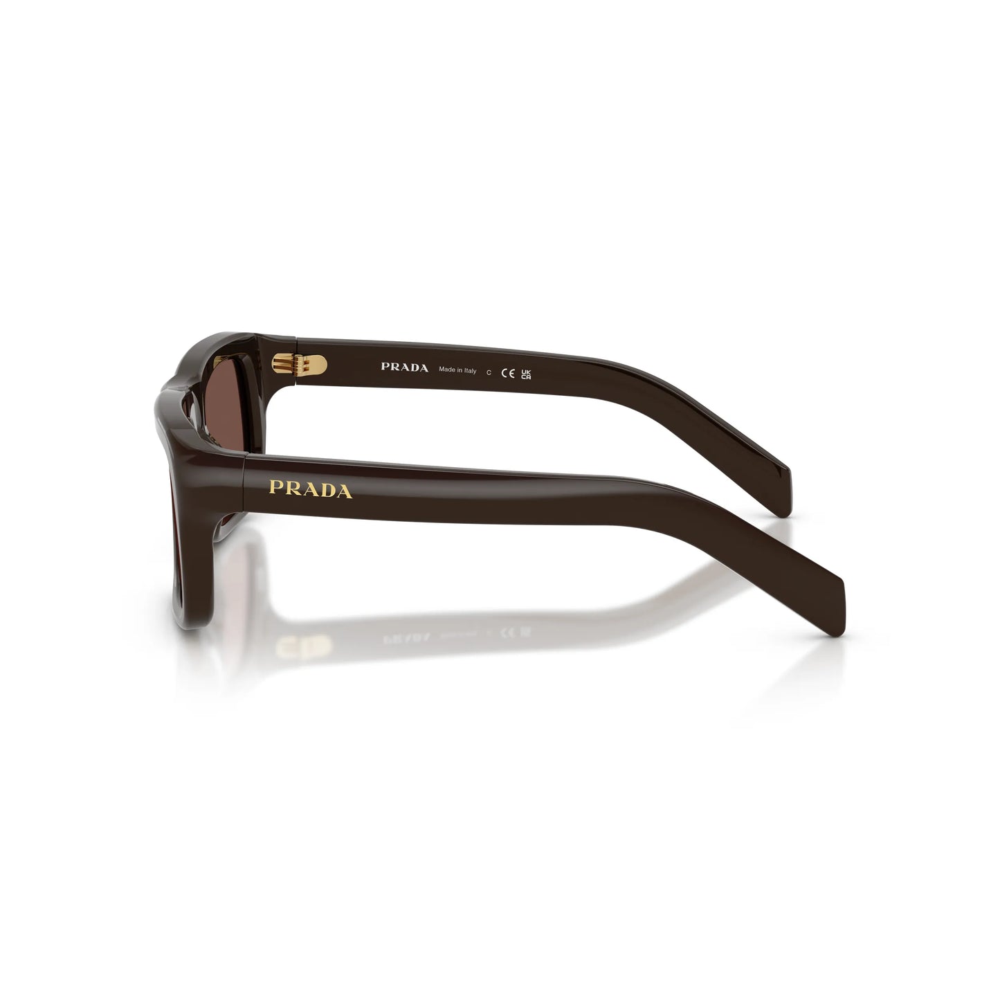 Occhiali da sole Prada PR D11S 27I90W Cigar Chocolate Black rettangolari
