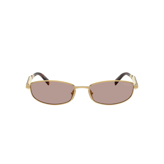 Lunettes de soleil Prada PR D51S 5AK20I or ovale