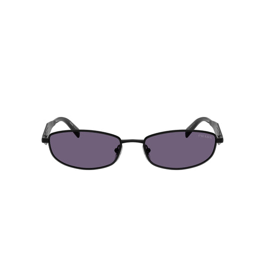 Lunettes de soleil Prada PR D51S 7AB70W Noir Satiné Mûre ovales