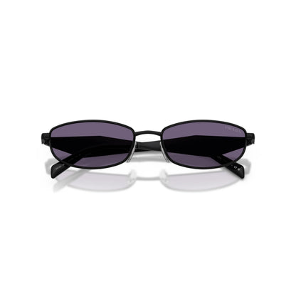 Occhiali da sole Prada PR D51S 7AB70W Nero Satinato Mora ovali