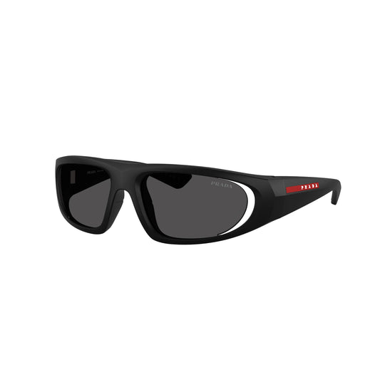 Lunettes de soleil Prada Linea Rossa PS B03S 1BO06F Noir Mat enveloppantes