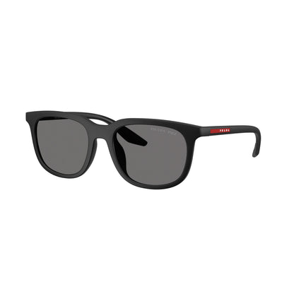 Occhiale da sole Prada Linea Rossa PS B09SU 1BO02G Nero opaco polarized rettangolare