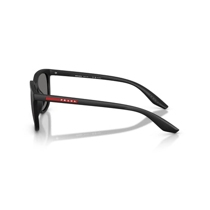 Occhiale da sole Prada Linea Rossa PS B09SU 1BO02G Nero opaco polarized rettangolare
