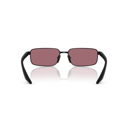 Lunettes de soleil Prada Linea Rossa PS B54S 1BO07A Noir Mat Rouge Polarisé rectangulaires