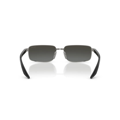 Occhiali da sole Prada Linea Rossa PS B54S 5AV41A Grigio Metallizzato rettangolari