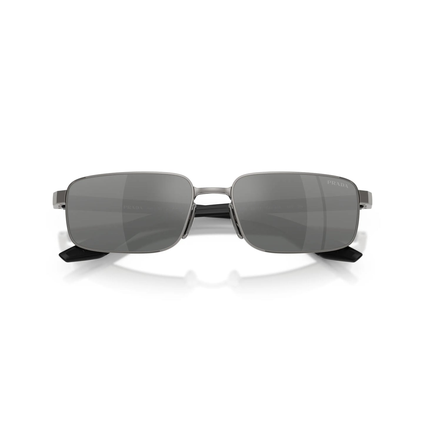 Occhiali da sole Prada Linea Rossa PS B54S 5AV41A Grigio Metallizzato rettangolari