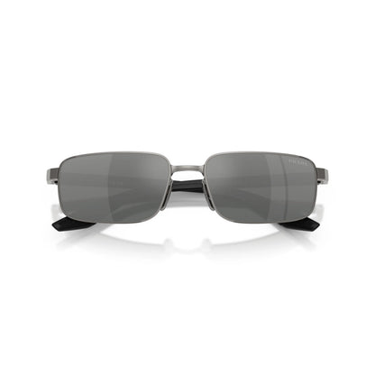 Occhiali da sole Prada Linea Rossa PS B54S 5AV41A Grigio Metallizzato rettangolari