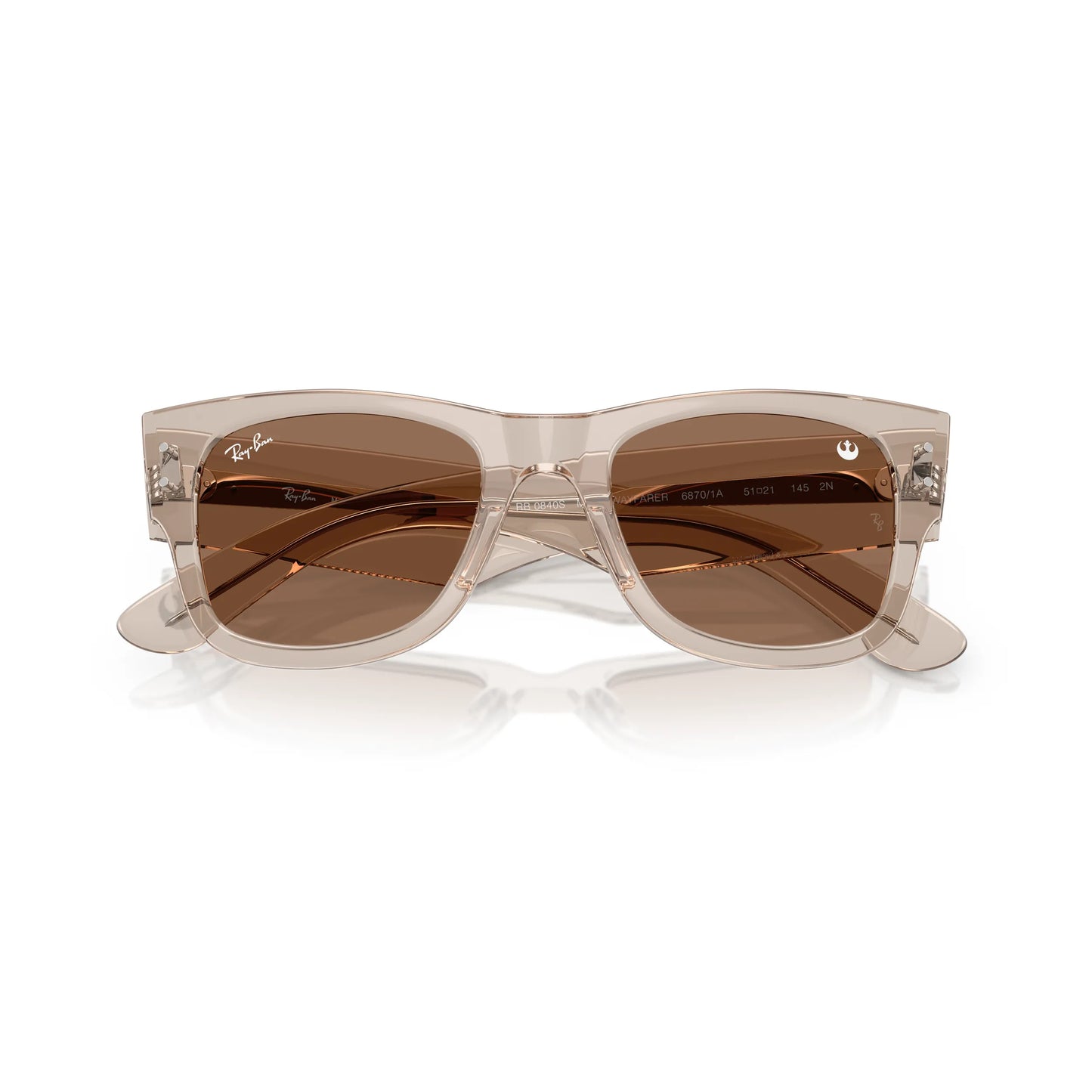 Lunettes de soleil Ray-Ban Star Wars Mega Wayfarer RB0840S 68701A Marron clair transparent