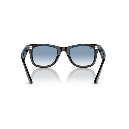 Lunettes de soleil Wayfarer RB2140F 901/3F Noir/Bleu