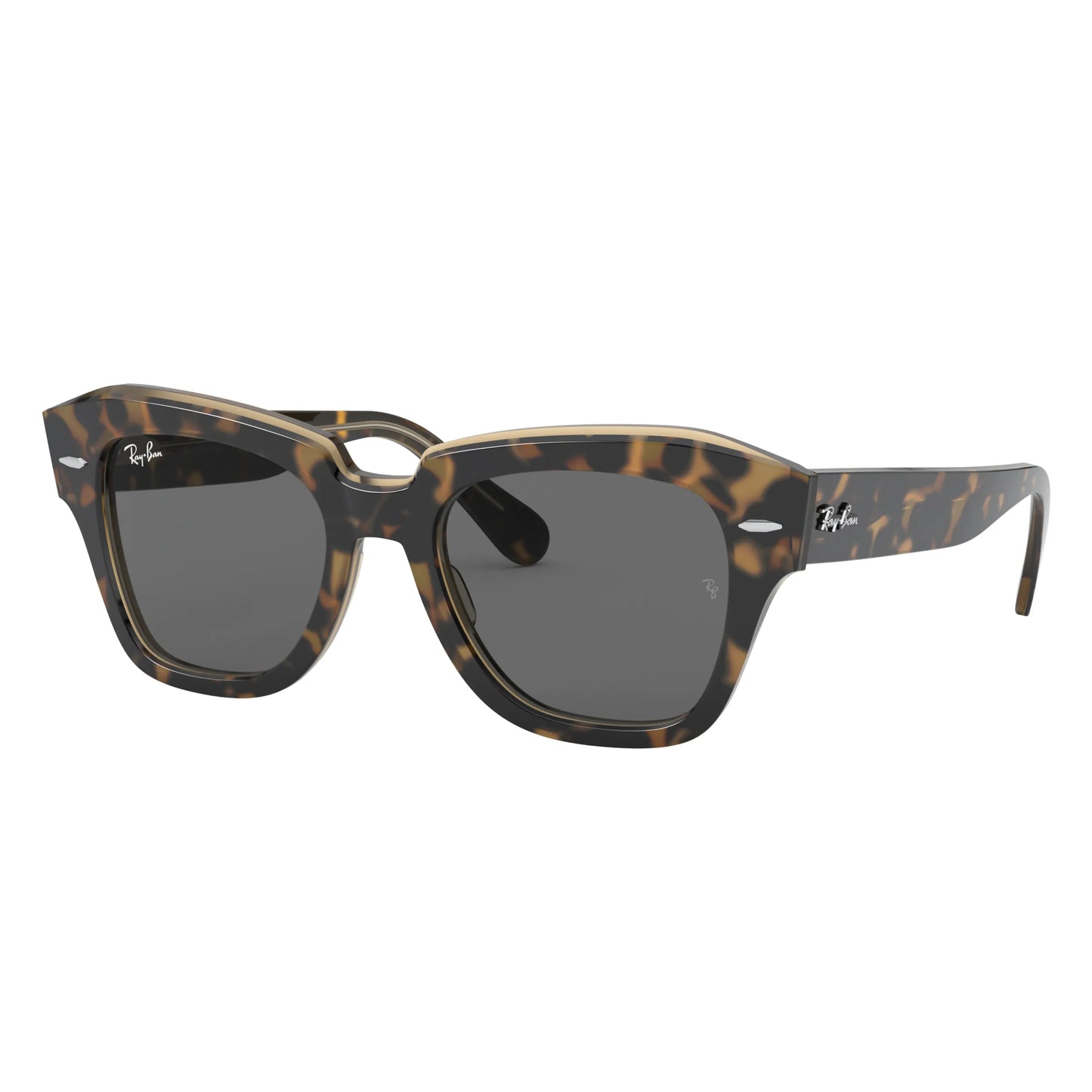 Lunettes de soleil Ray-Ban State street RB2186 1292B1 Havane sur marron transparent