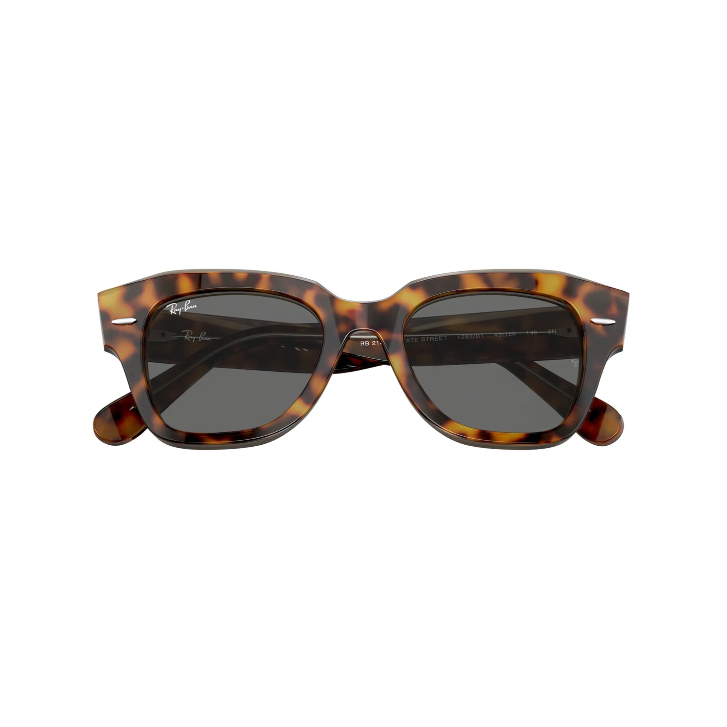 Lunettes de soleil Ray-Ban State street RB2186 1292B1 Havane sur marron transparent