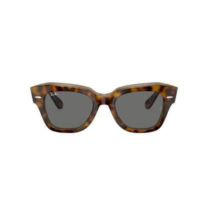 Lunettes de soleil Ray-Ban State street RB2186 1292B1 Havane sur marron transparent