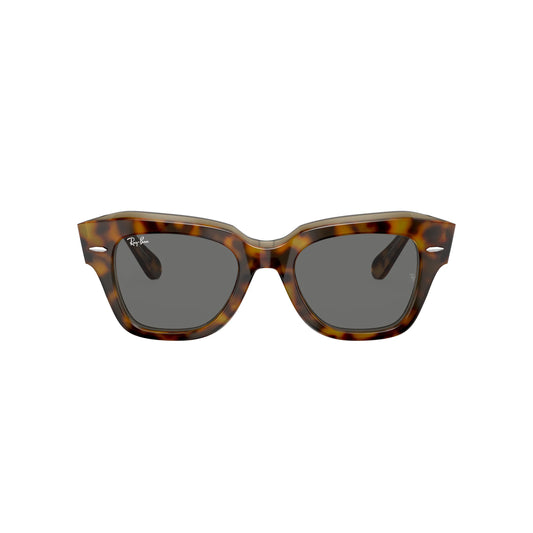 Lunettes de soleil Ray-Ban State street RB2186 1292B1 Havane sur marron transparent