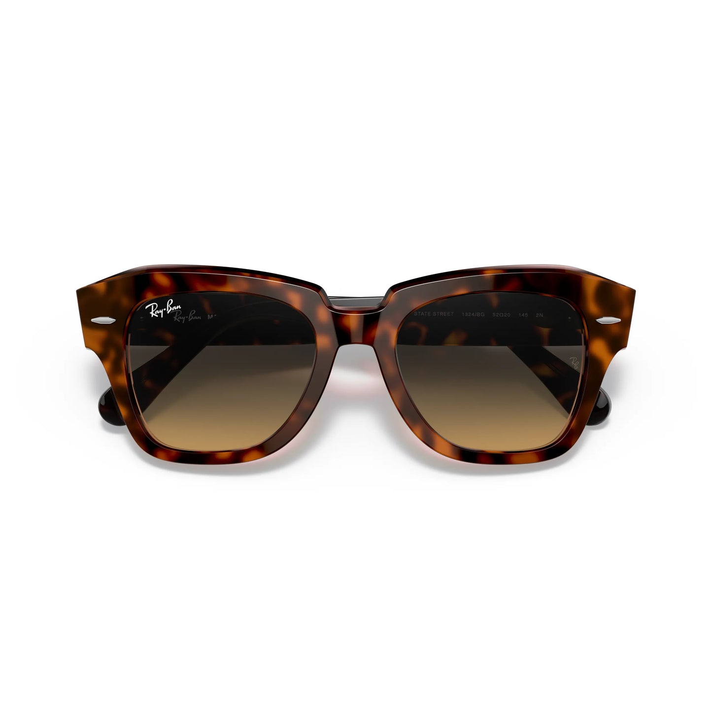 Lunettes de soleil Ray-Ban State Street RB2186 1324BG Havane sur rose transparent
