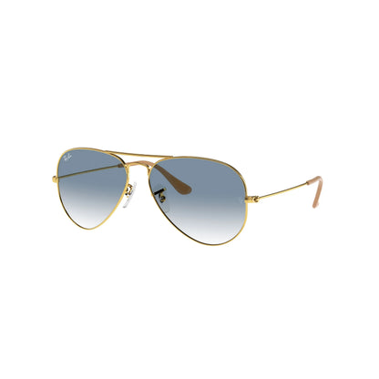 Occhiali da sole Ray-Ban Aviator Large Metal RB3025 001/3F Gold-Light Blue