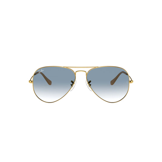 Lunettes de soleil Ray-Ban Aviator Large Metal RB3025 001/3F Or-Bleu clair